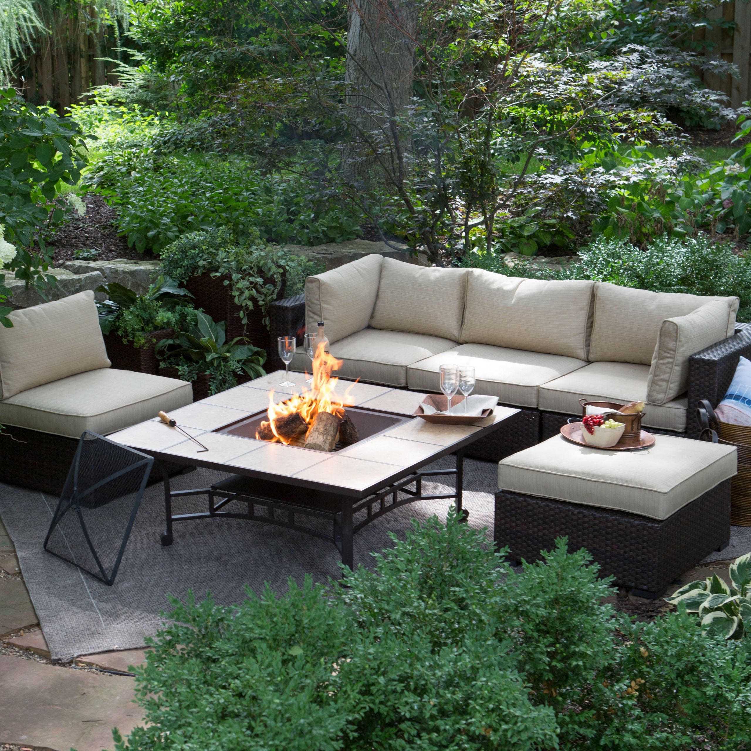 Firepit Patio Set
 Sectional Firepit Outdoor Patio Furniture With Fire Pit