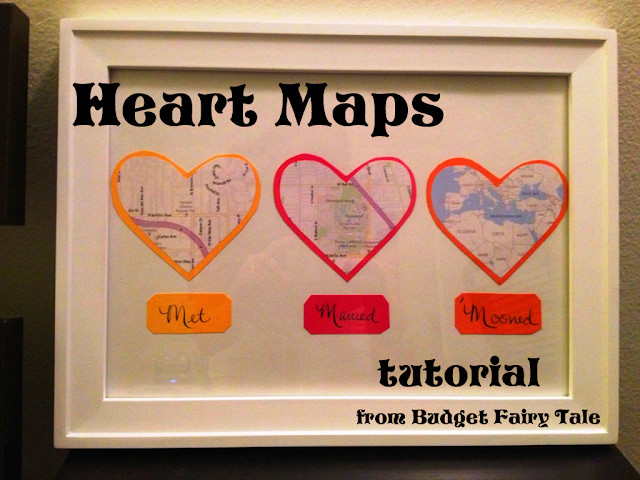 First Anniversary Gift Ideas Paper
 First Anniversary Gift Map Hearts Display Tutorial and