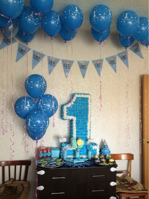 First Birthday Boy Decorations
 20pcs 12" Boys&Girls 1st Birthday balls Happy Birthday