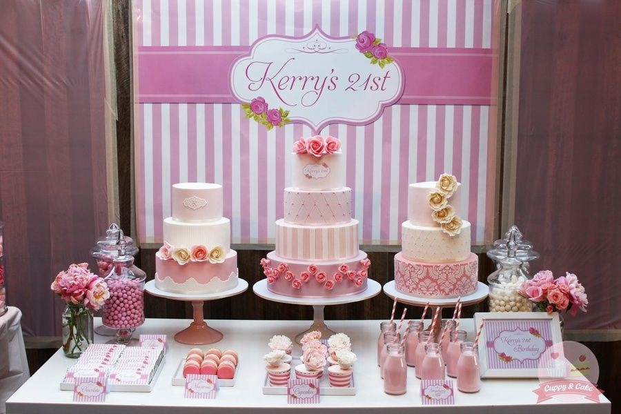 First Birthday Cake Decorating Ideas
 21 St Birthday Cake Table Cakes Cupcakes And Styling All