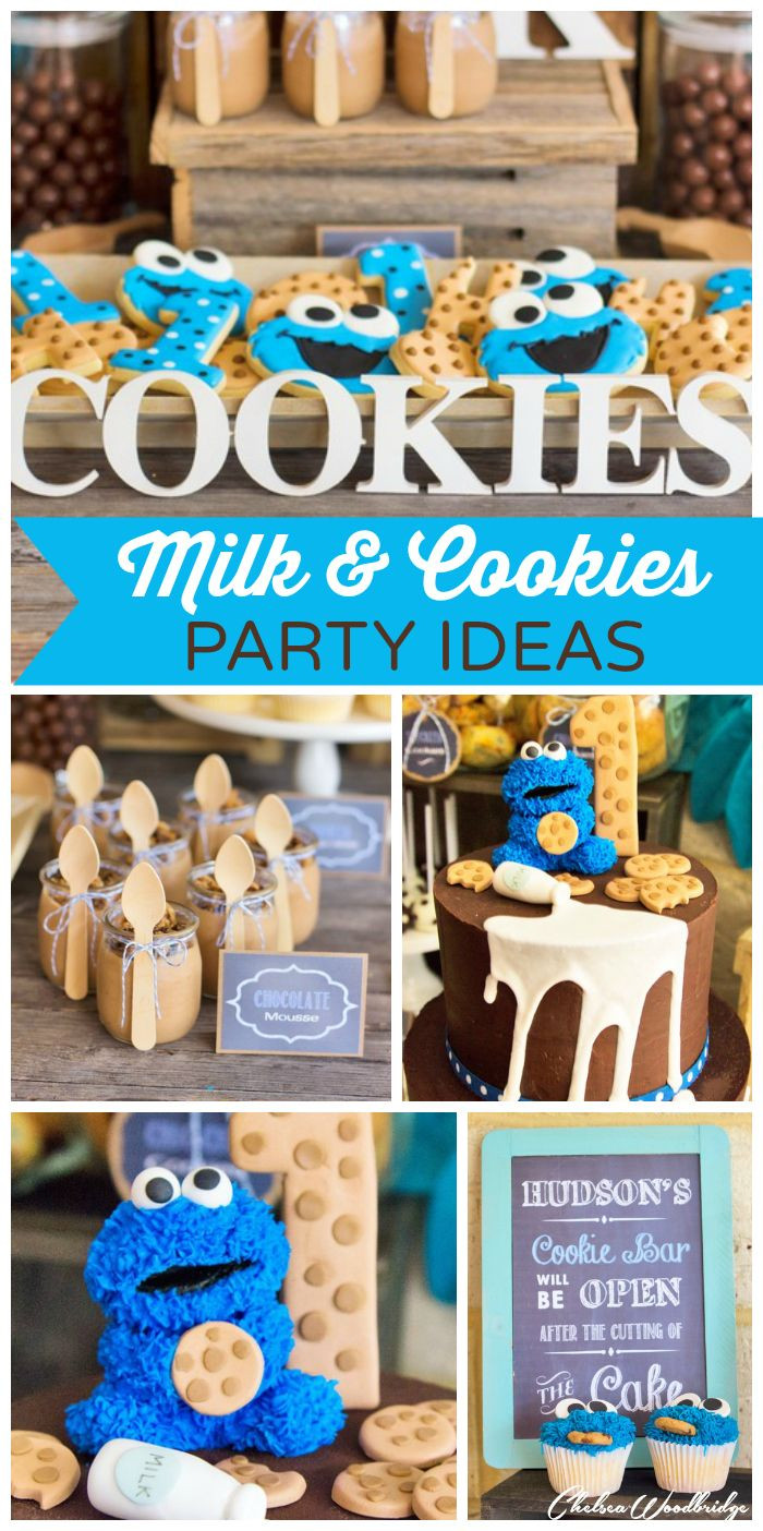 First Birthday Party Ideas For Boys
 MIlk and Cookies Birthday "Hudson s Milk and Cookie