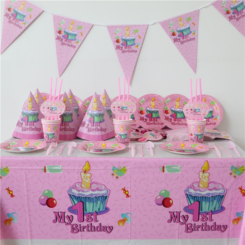 First Birthday Party Themes For Baby Girl
 86pcs Luxury Kids Birthday Decoration Set My 1st birthday