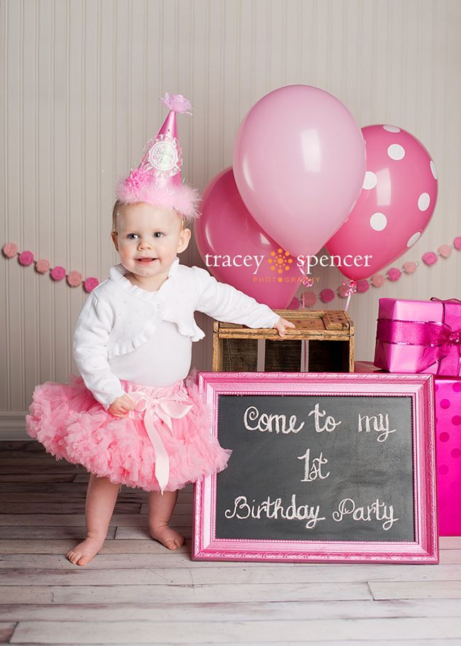 First Birthday Party Themes For Baby Girl
 graph of a one year old inviting everyone to her 1st
