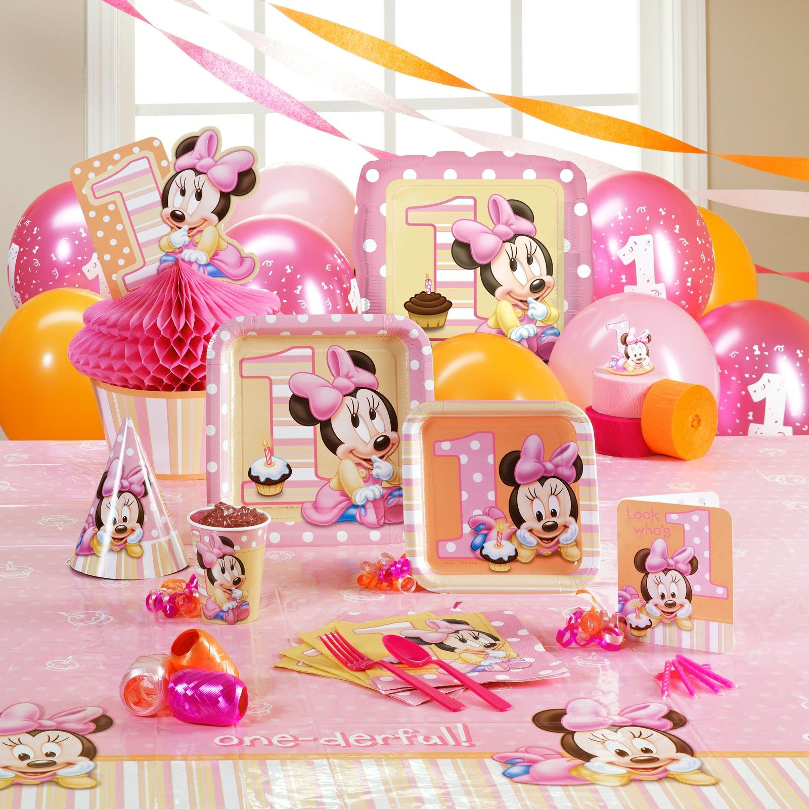 First Birthday Party Themes For Baby Girl
 Disney Minnie s 1st Birthday Party Supplies