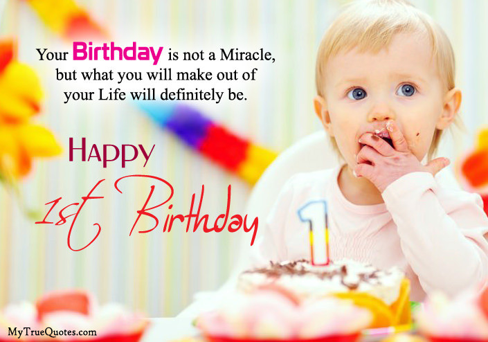 First Birthday Quotes For Baby Girl
 Happy 1st Birthday Quotes For Baby Girl And baby Boy