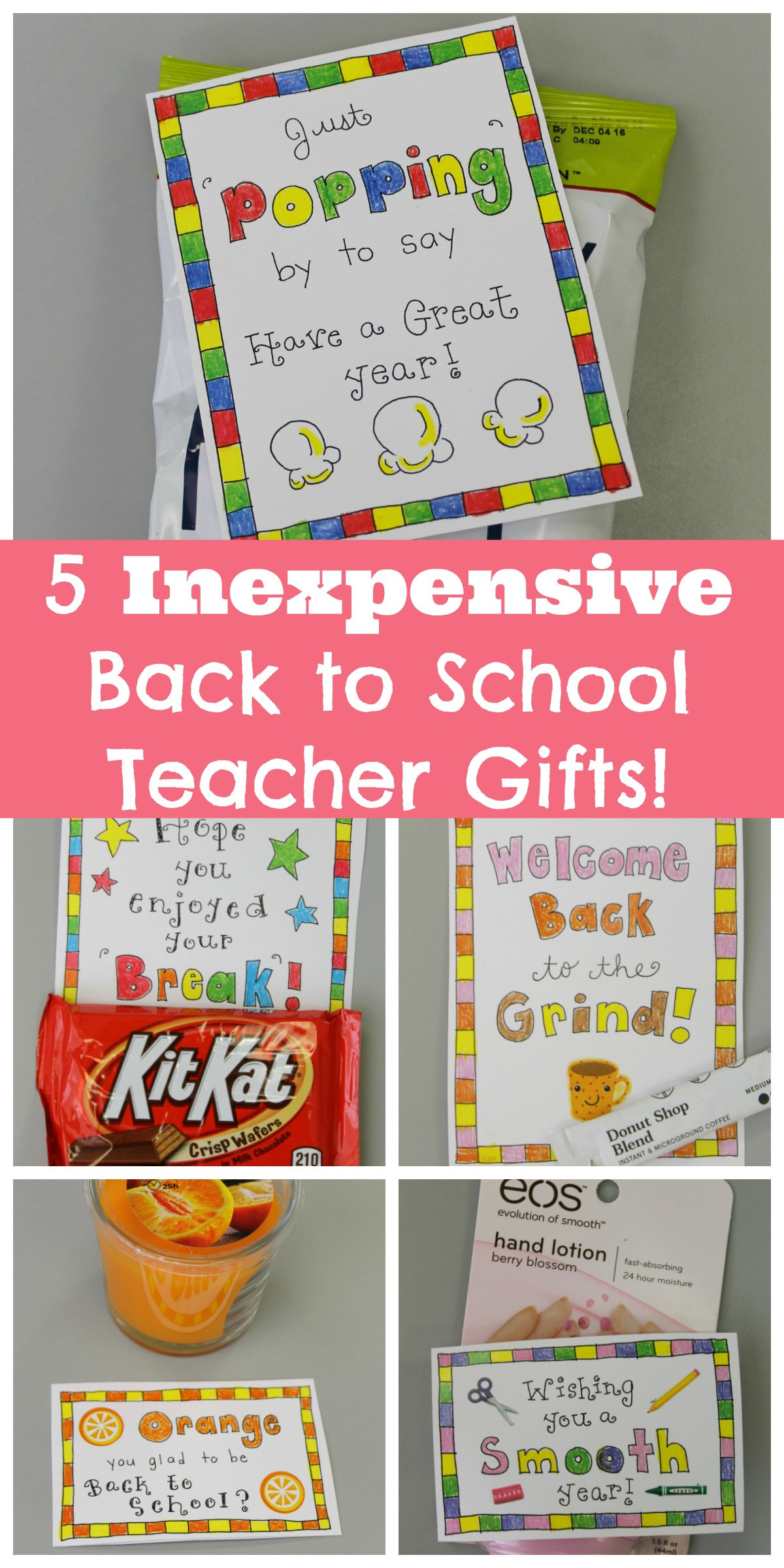 First Day Of School Gifts For Kids
 5 Inexpensive Back to School Gifts for Teachers FREE