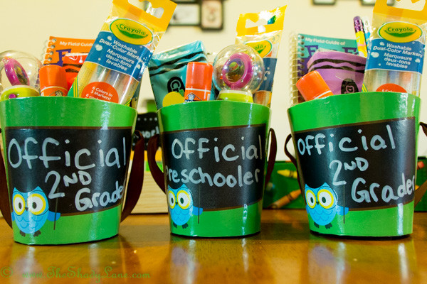 First Day Of School Gifts For Kids
 Back to School Gift Buckets