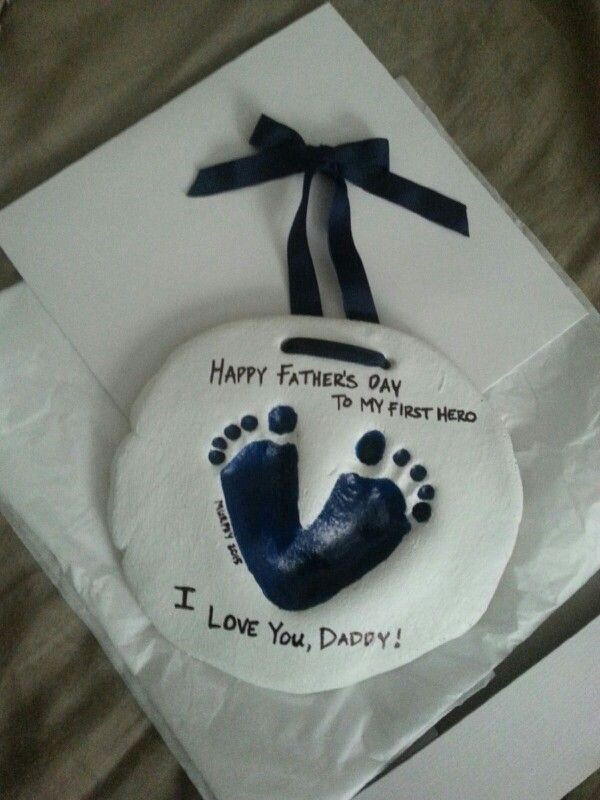First Father'S Day Gift Ideas From Baby
 Matt s first Father s Day t Murphy s footprints made