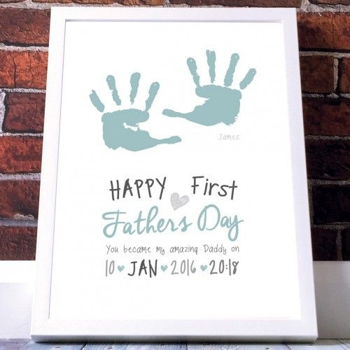 First Time Fathers Day Gift Ideas
 First Father s Day Personalised Baby Hand Print Poster