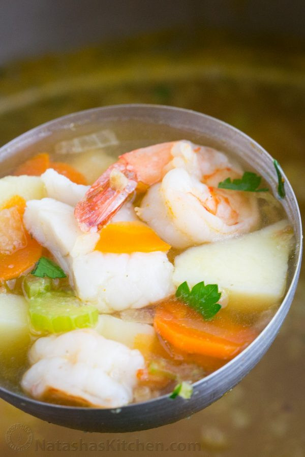 Fish And Shrimp Soup
 Fish and Shrimp Soup Ukha Recipe Natasha s Kitchen