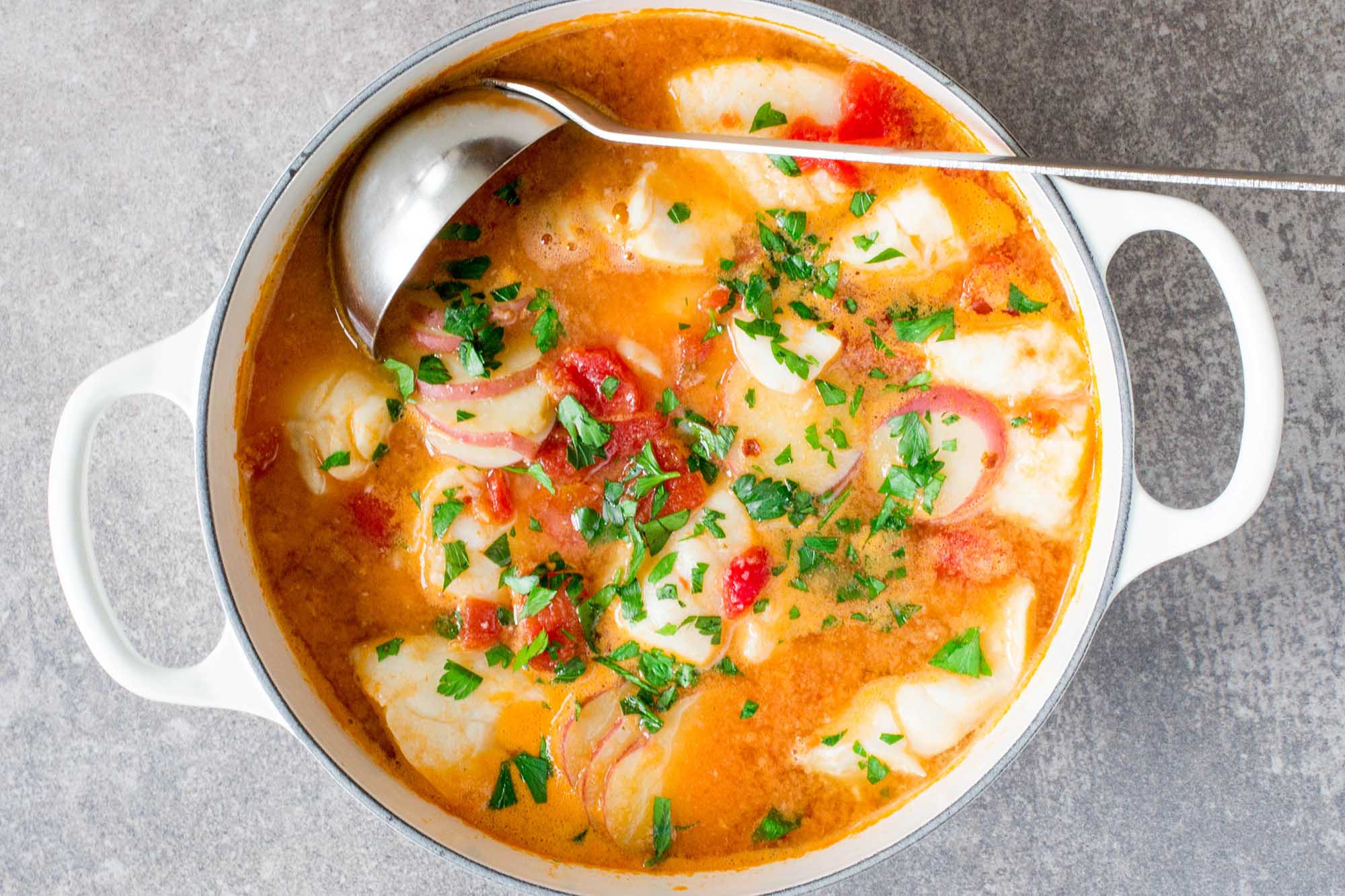 Fish And Shrimp Soup
 Fish Stew with Ginger and Tomatoes Recipe