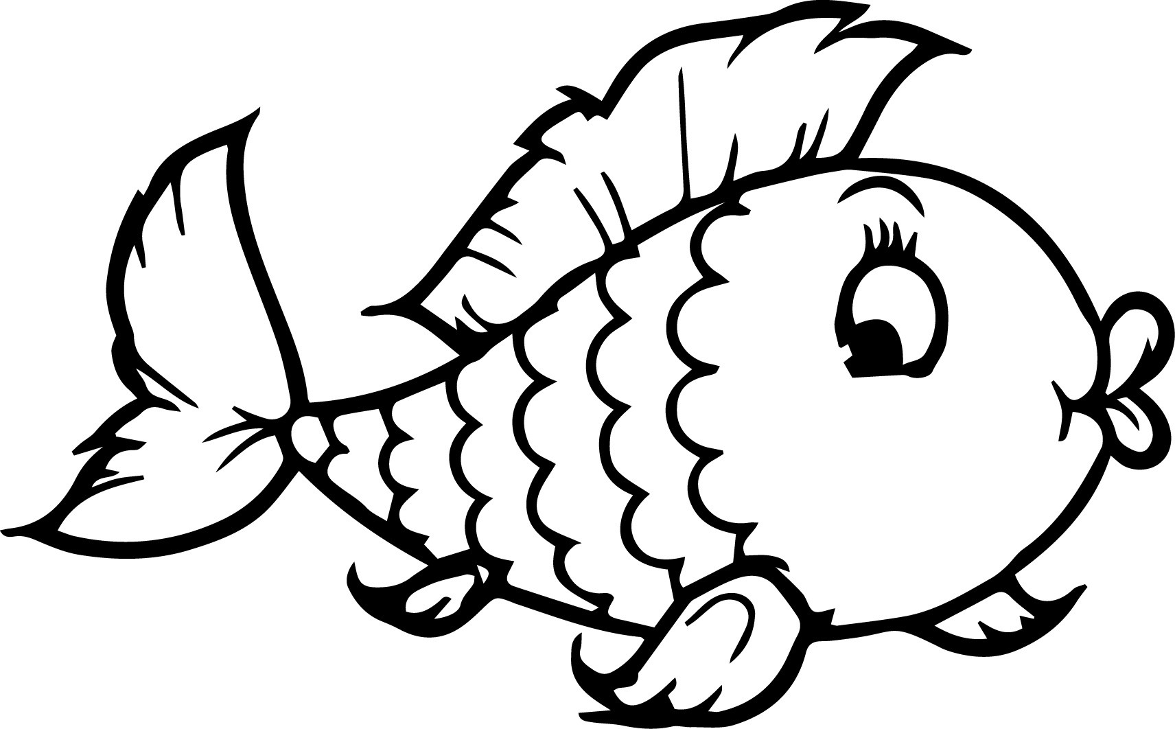 Fish Coloring Pages For Kids
 Fish Drawing at GetDrawings