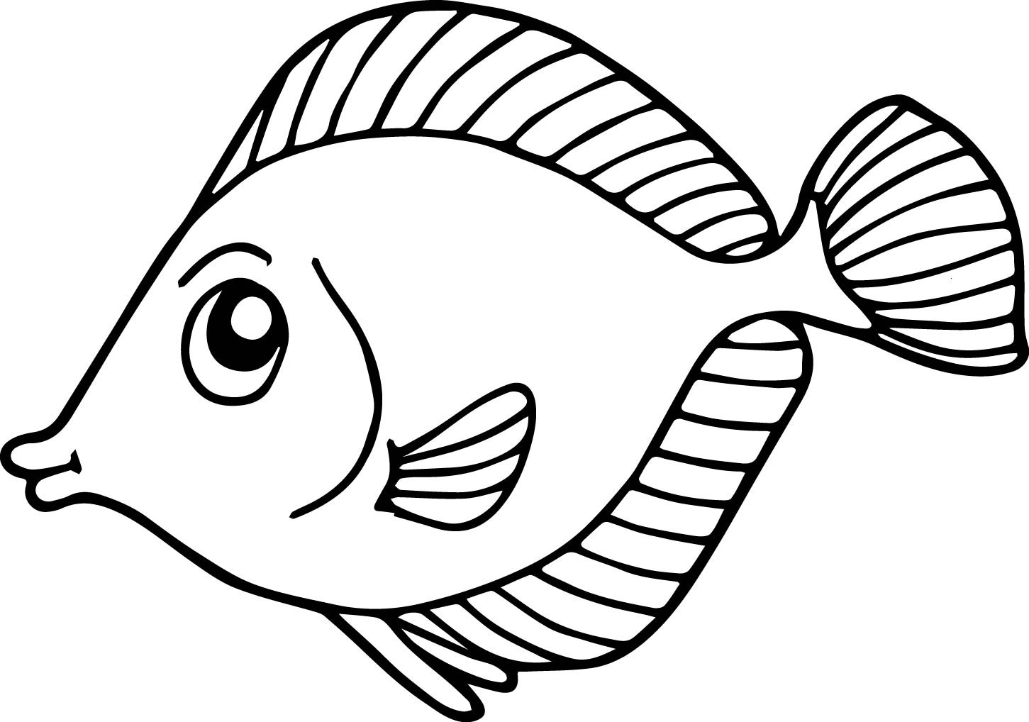 Fish Coloring Pages For Kids
 Fish Coloring Pages For Kids Preschool and Kindergarten