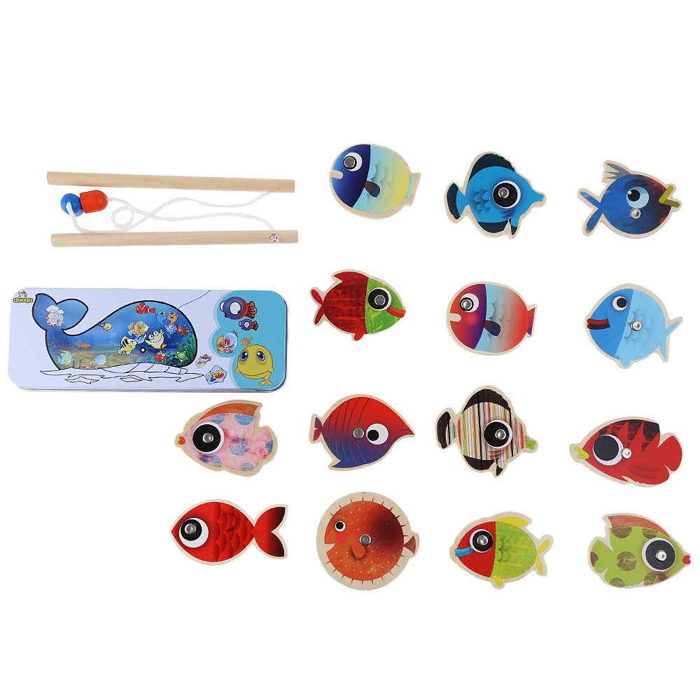 Fishing Gifts For Kids
 New Children Fishing Toys Magnetic Wooden Fishing Game Toy
