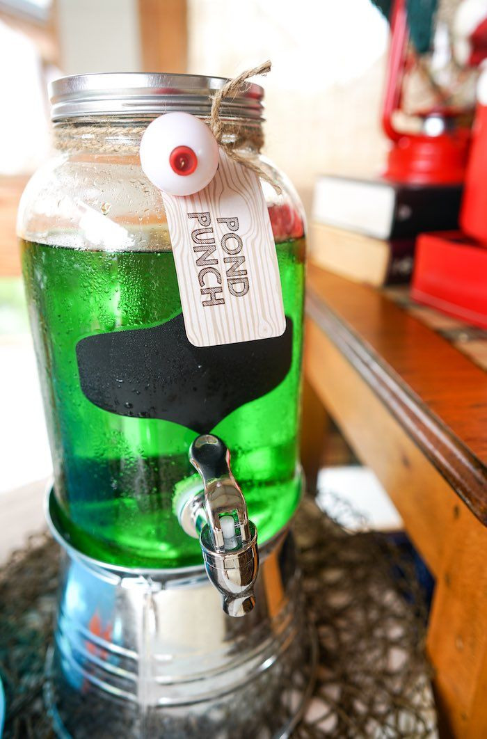 Fishing Retirement Party Ideas
 Pond Punch Drink Dispenser from a Gone Fishing Birthday