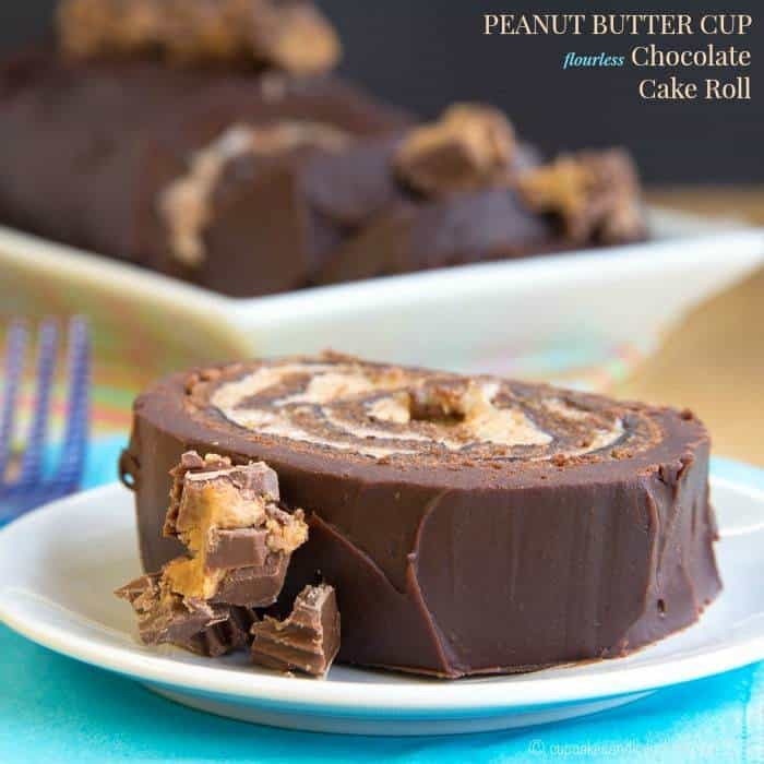 Flourless Chocolate Peanut Butter Cake
 Peanut Butter Cup Flourless Chocolate Cake Roll Cupcakes