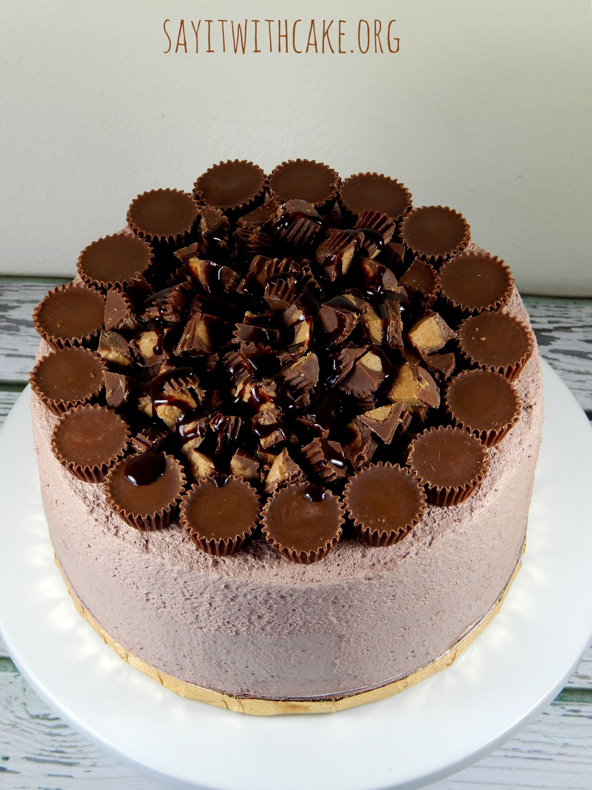 Flourless Chocolate Peanut Butter Cake
 Flourless Chocolate Peanut Butter Cup Cake – Say it With Cake