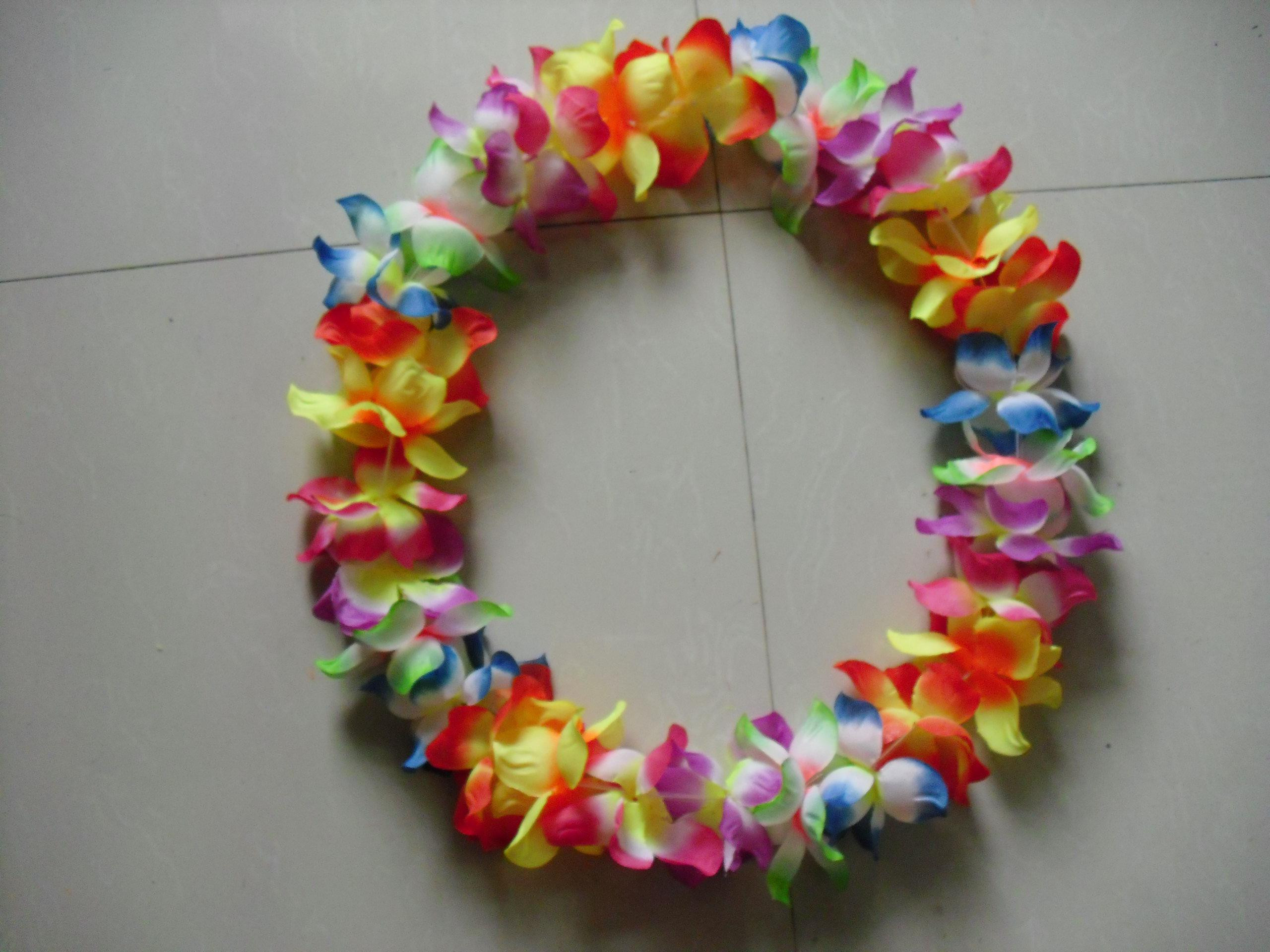 Flower Necklace Hawaii
 2017 Wholesale Party Supplies Hawaiian Flower Lei Garland
