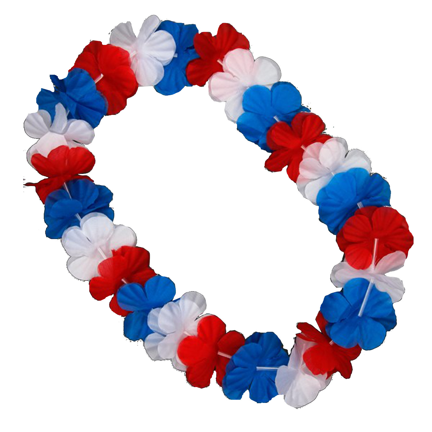 Flower Necklace Hawaii
 Hawaiian Flower Lei Necklace Red White and Blue • Magic