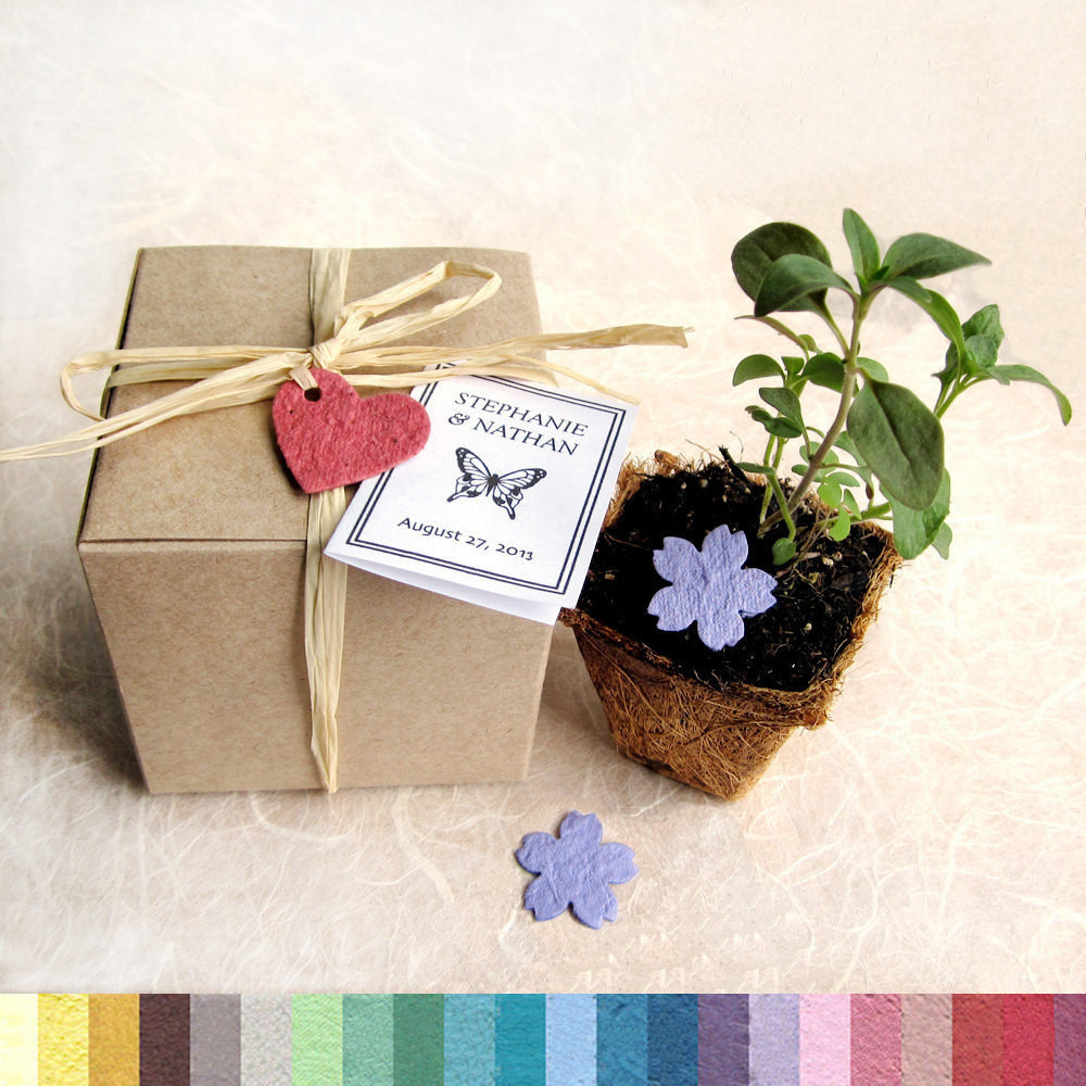 Flower Seed Wedding Favors
 30 Flower Seed Wedding Favors Box Planting Kit with Plantable