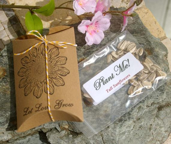 Flower Seed Wedding Favors
 Items similar to Wedding Favors With Sunflower Seeds