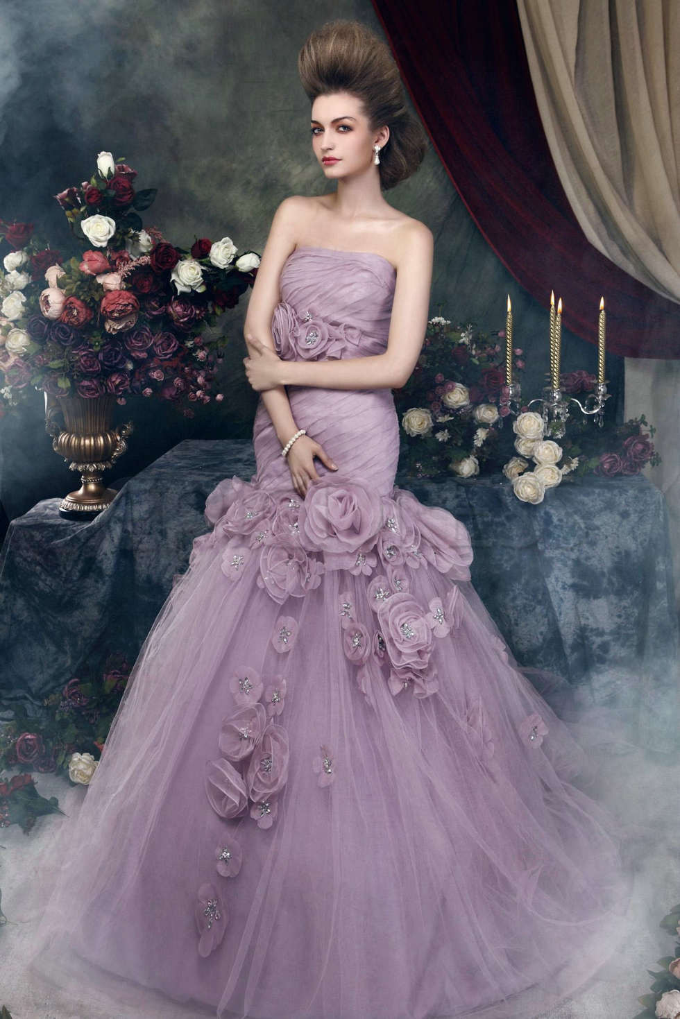 Flower Wedding Dresses
 So Charming on a Purple Wedding Gown