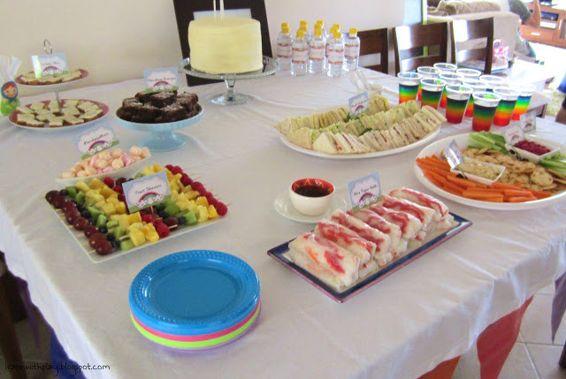 Food For Kids Birthday Party At Home
 Learn with Play at Home Rainbow Birthday Party Ideas