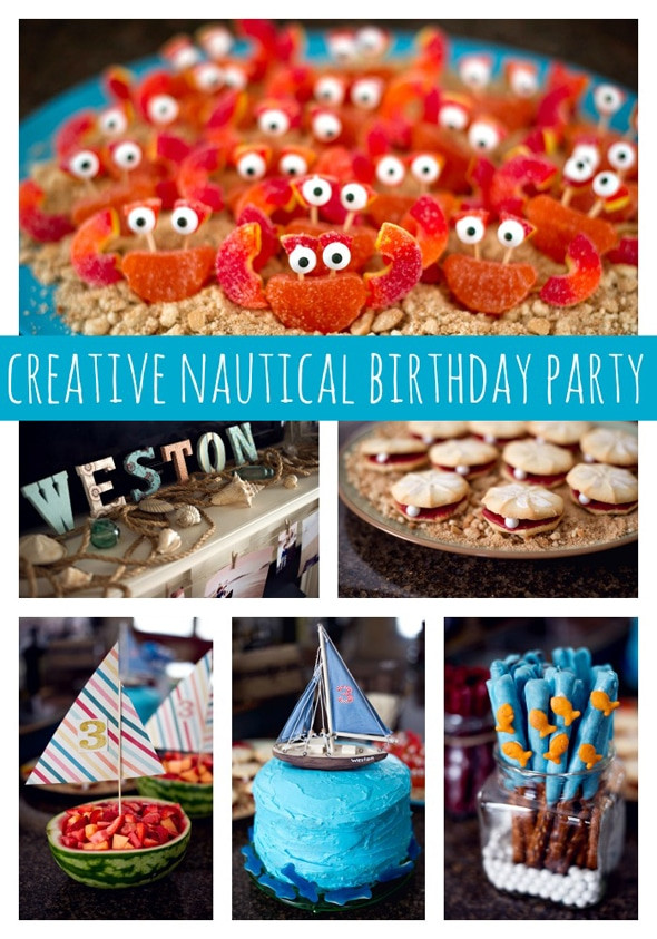 Food Ideas Nautical Theme Party
 Creative Nautical Birthday Party Pretty My Party