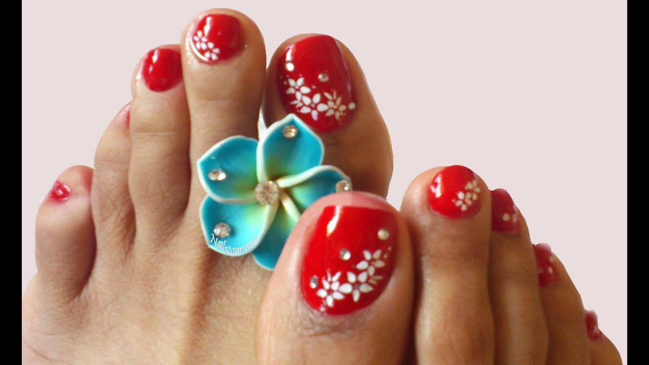 Foot Nail Designs
 Nail art for toes y Red nails
