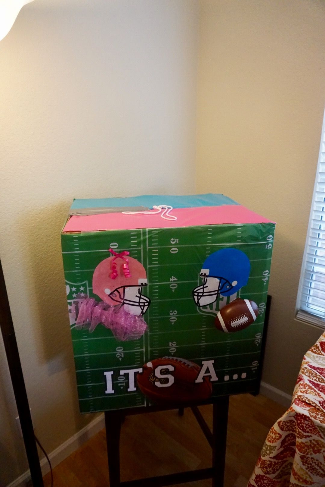 Football Themed Gender Reveal Party Ideas
 Football themed gender reveal box