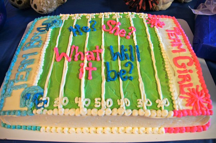 Football Themed Gender Reveal Party Ideas
 football themed gender reveal cake