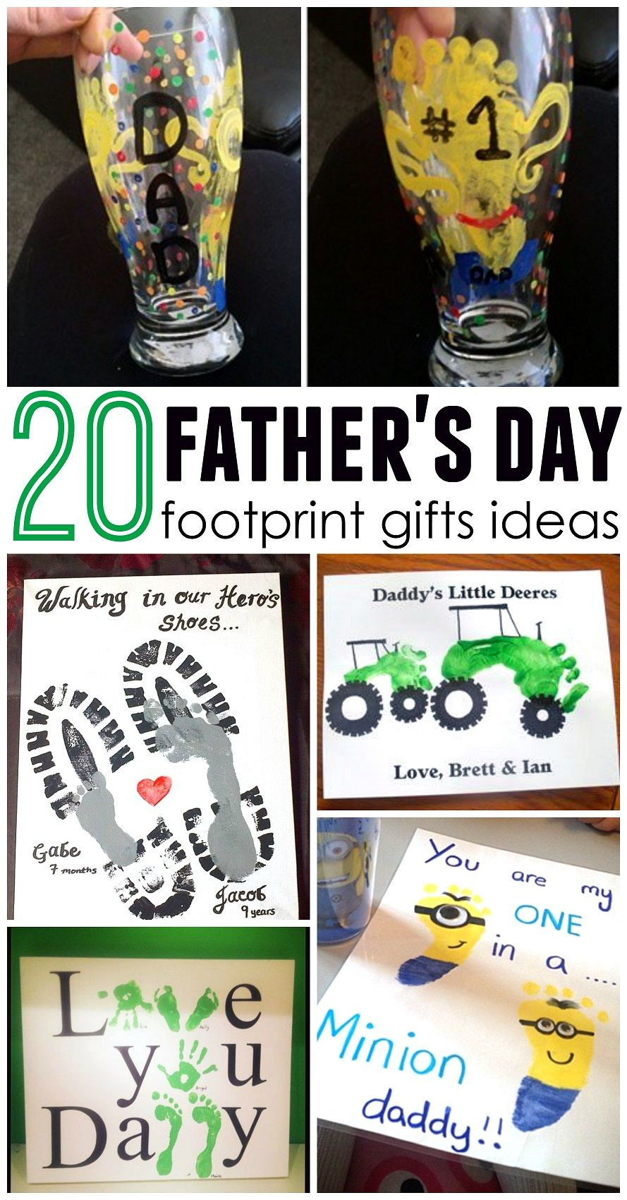 Footprint Father'S Day Gift Ideas
 Father s Day Footprint Gift Ideas from the Kids