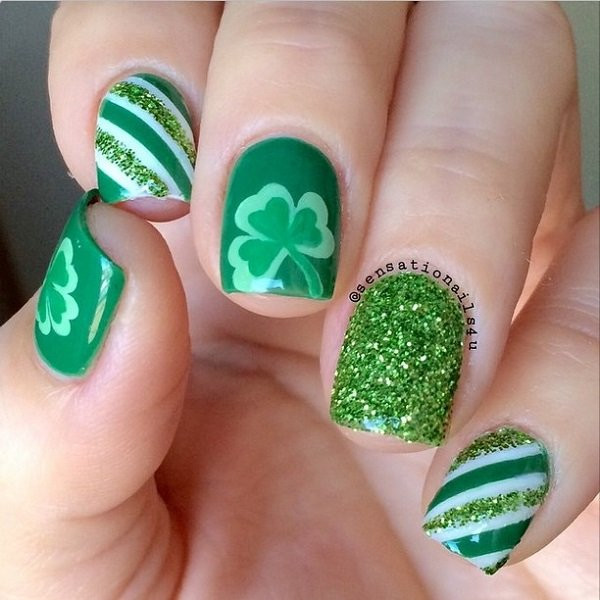 Four Leaf Clover Nail Designs
 Pretty four leaf clover nail art ideas Fashion 2D