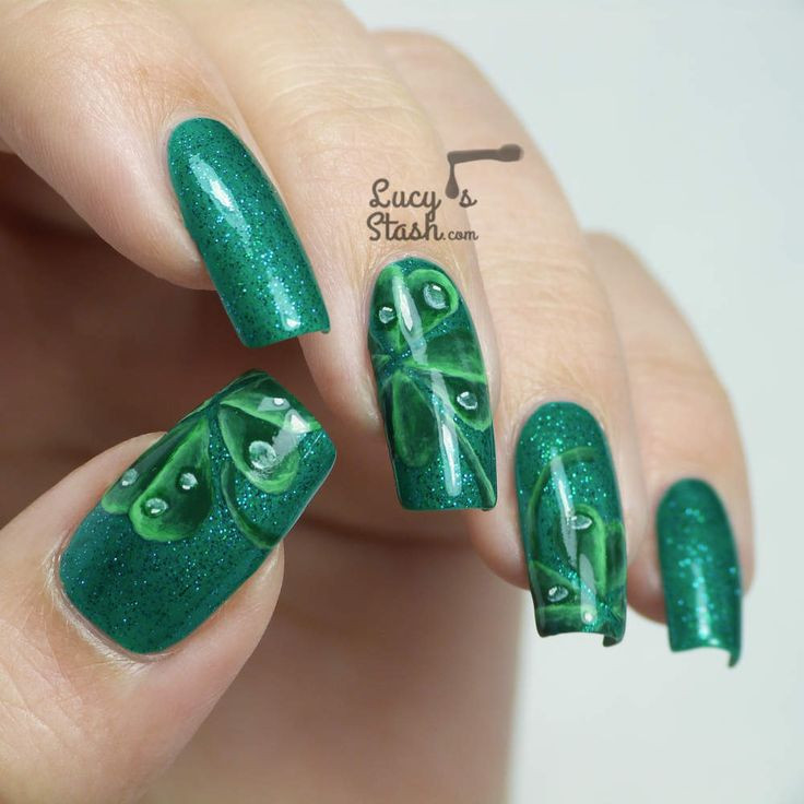 Four Leaf Clover Nail Designs
 17 Best images about Green blue and yellow things on