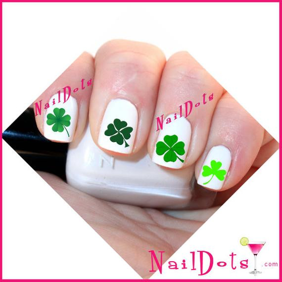 Four Leaf Clover Nail Designs
 Laura Jarbeau on Etsy