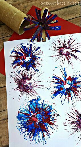 Fourth Of July Art Projects For Preschoolers
 Firework craft Neat way to use your old toilet paper
