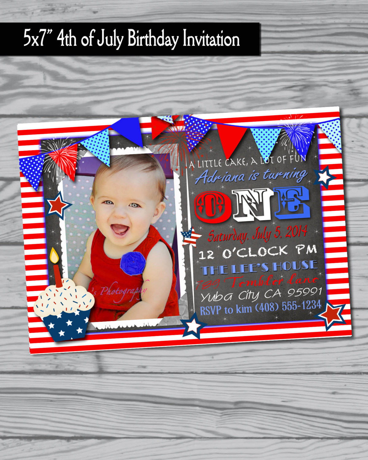 Fourth Of July Birthday Party
 4th of July Birthday Party Invitation fourth of July Party