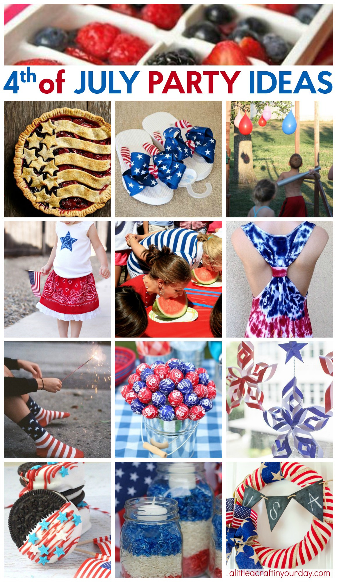 Fourth Of July Birthday Party
 44 Way Cool Fourth of July Party Ideas A Little Craft In