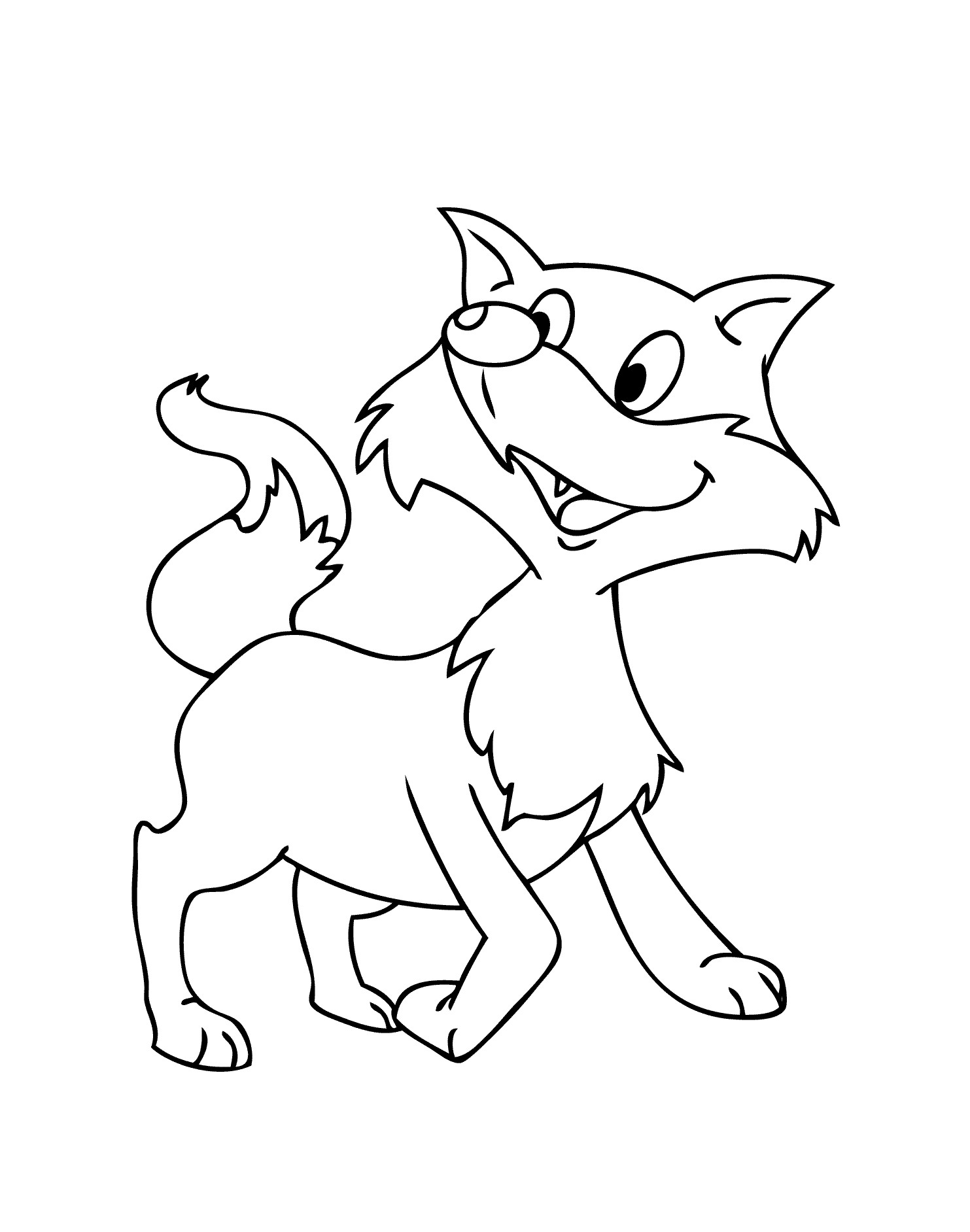Fox Coloring Pages For Kids
 Fox Cartoon Colouring Pages Page 2 Az Coloring Sketch