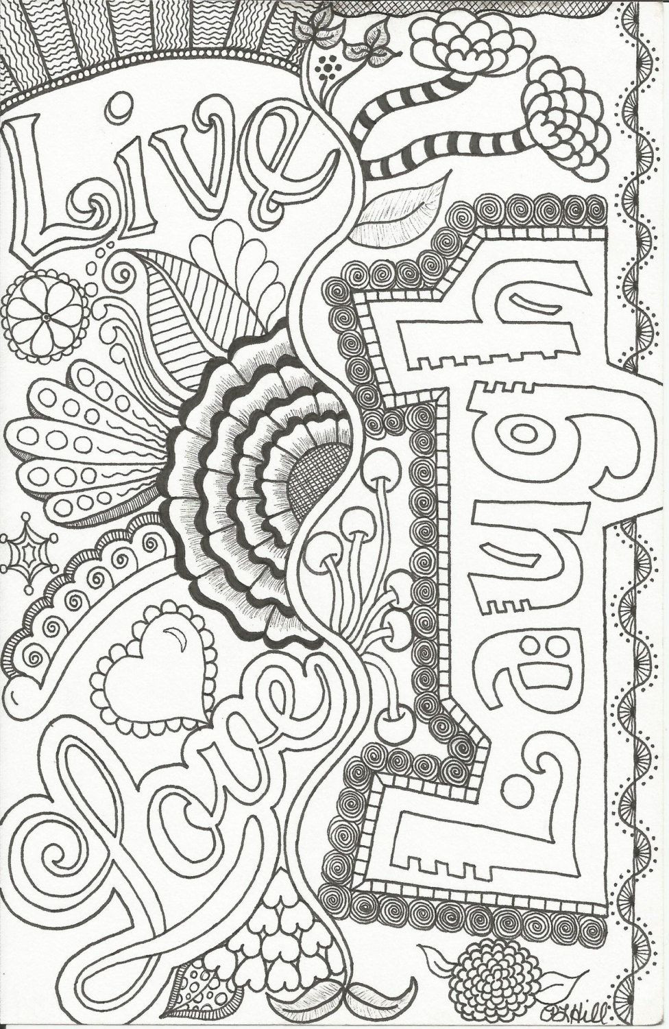 Free Adult Coloring Pages Printable
 pinned from site directly COLOR PAGE ON ETSY