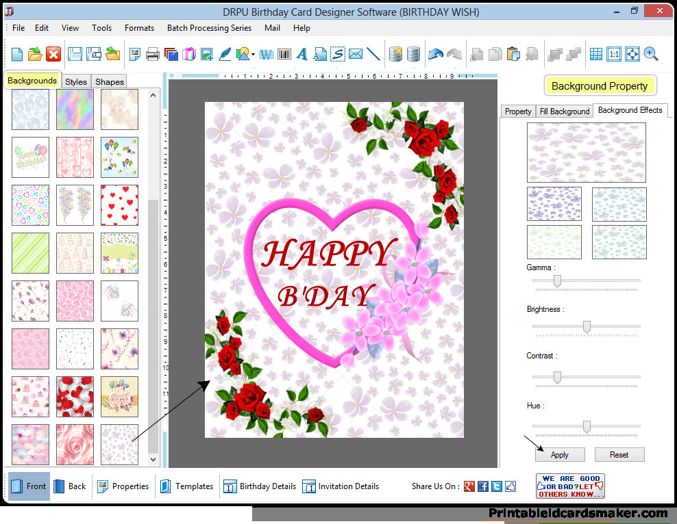 Free Birthday Card Maker
 Birthday Cards Maker Software design printable birth day