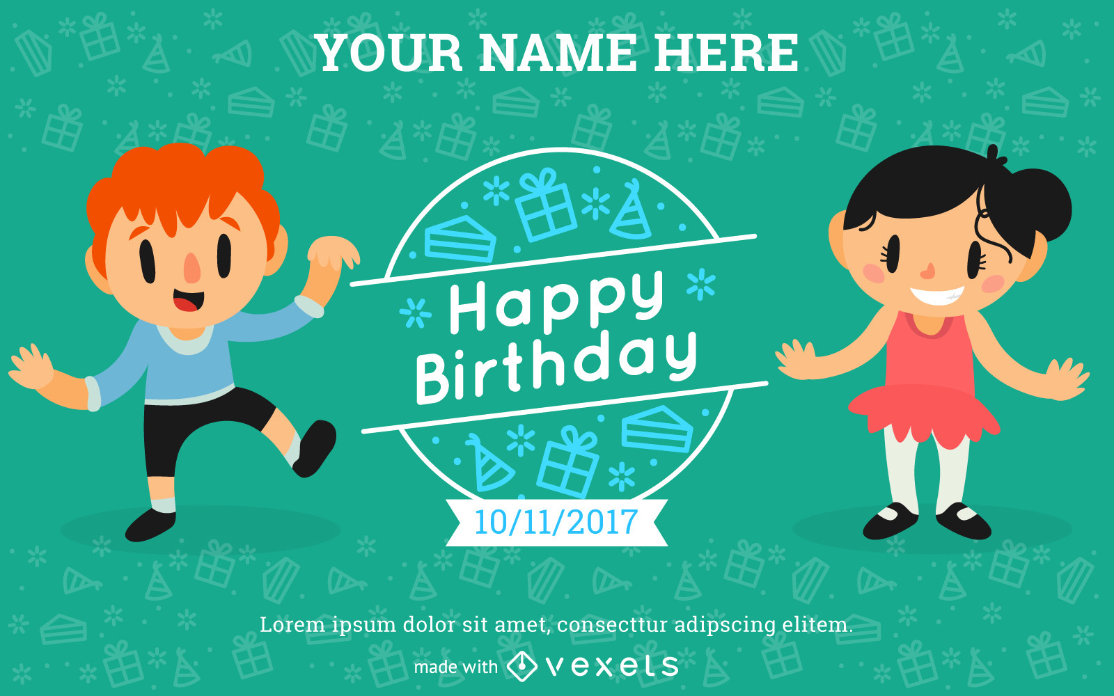Free Birthday Card Maker
 Kids Birthday Invitation Card Maker Editable design