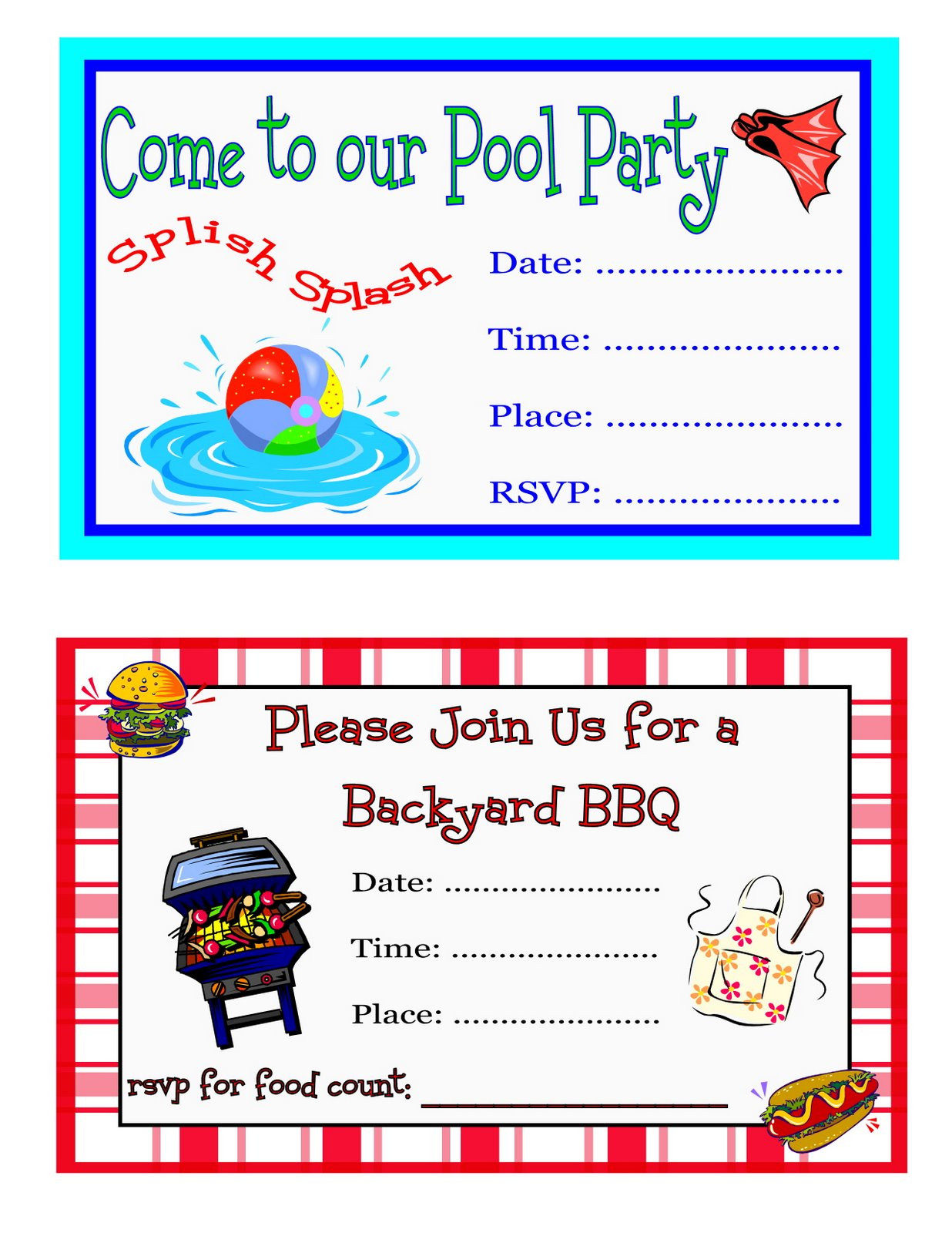 Free Birthday Invitations
 free printable party invitations