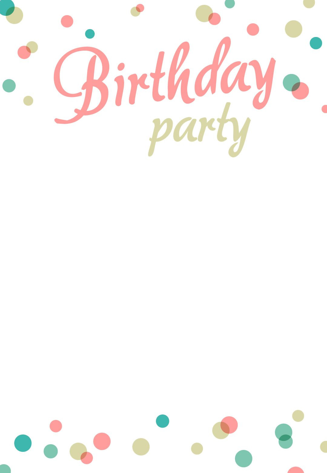 Free Birthday Invitations
 Birthday Party Invitation Free Printable