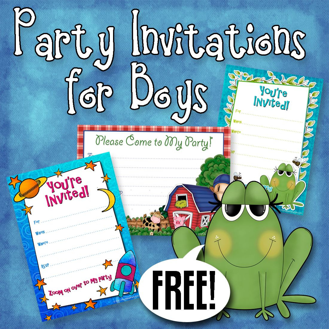 Free Birthday Invitations
 Free Printable Boys Birthday Party Invitations