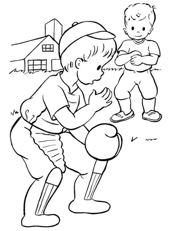 Free Coloring Pages For Toddlers
 Kids Page Baseball Coloring Pages