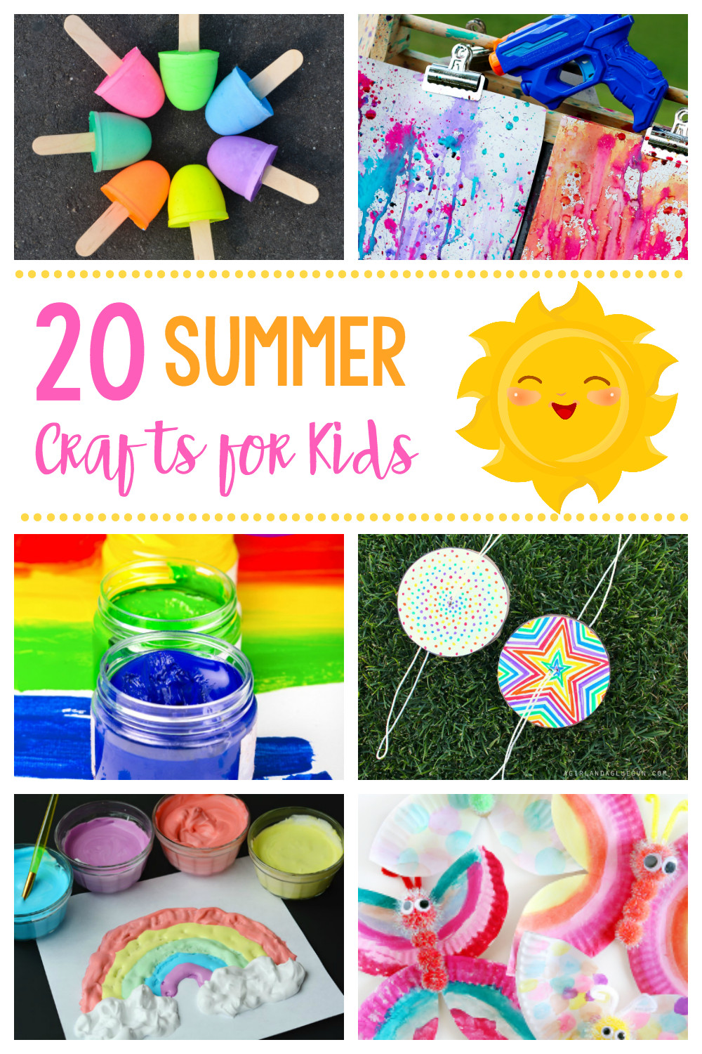 Free Craft Ideas For Kids
 20 Simple & Fun Summer Crafts for Kids