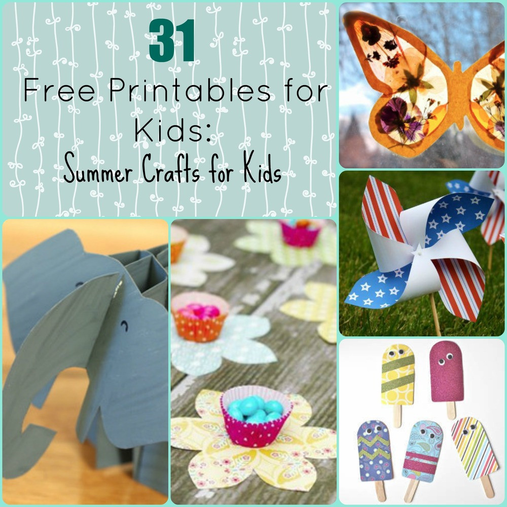 Free Craft Ideas For Kids
 31 Free Printables for Kids Summer Crafts for Kids