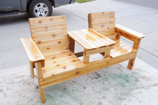 Free DIY Outdoor Furniture Plans
 Free Patio Chair Plans How to Build a Double Chair Bench
