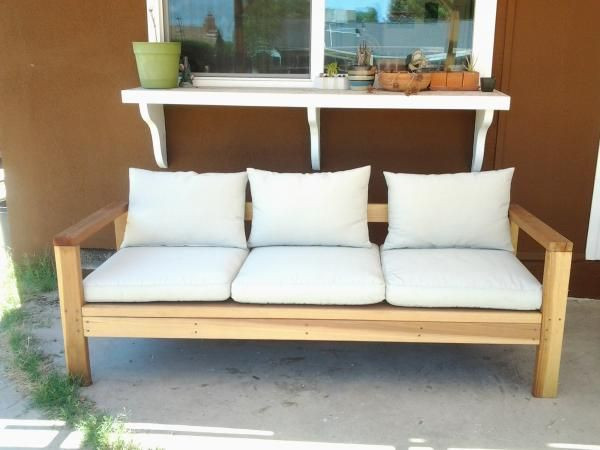 Free DIY Outdoor Furniture Plans
 wood 2x4 outdoor sofa couch free plans diy simple easy